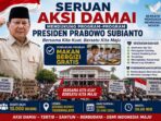 Ribuan masyarakat direncanakan mengikuti Seruan Aksi Damai untuk mendukung berbagai program Presiden Prabowo Subianto yang akan digelar di Gedung Bupati Tasikmalaya pada Kamis, 25 Juni 2026