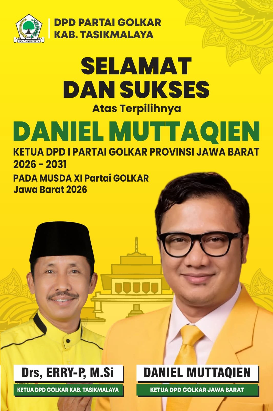 Daniel Muttaqien, mendapat amanah baru sebagai Wakil Ketua Komisi III DPR RI.